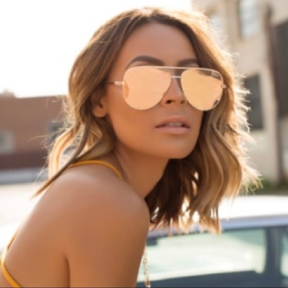 Quay x Desi Highkey Aviator Glasses